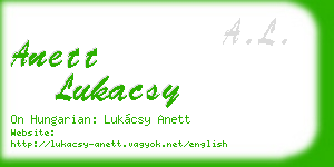 anett lukacsy business card